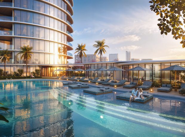 A full-sized outdoor pool